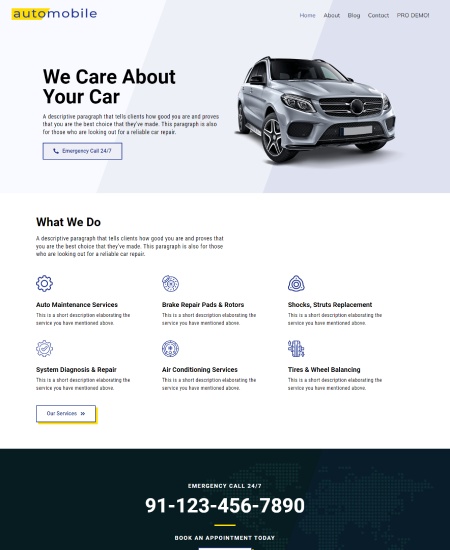 Free Automobile WordPress Theme – Automobile
