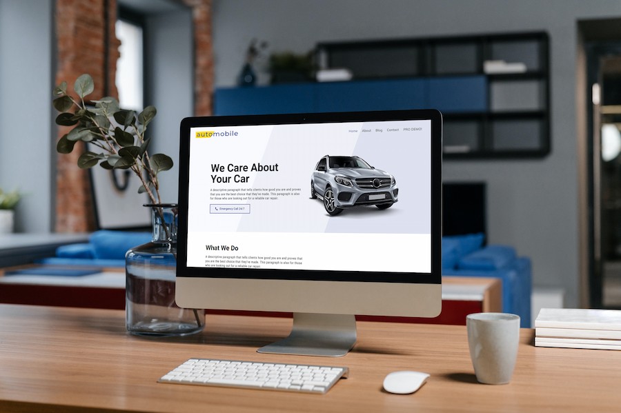 Automobile Free Website Template Desktop Image