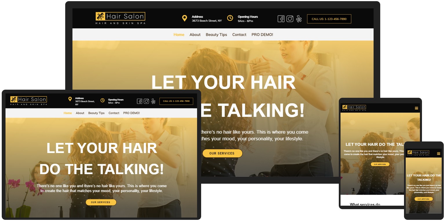 Free WordPress Theme HairSalon Free