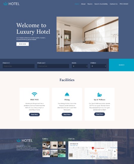 Free Hotel WordPress Theme – Hotel Lite