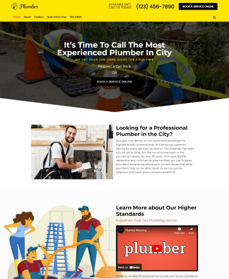 Free Plumber WordPress Theme – Free Plumbing Templates