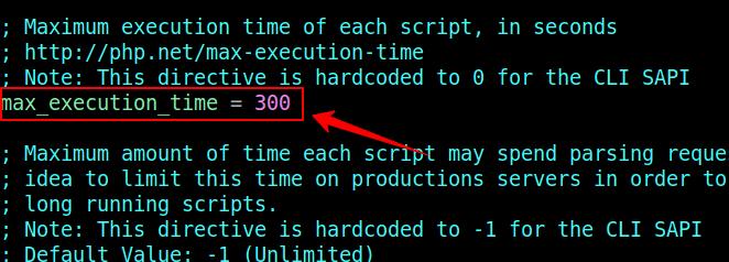 Increating PHP maximum execution time