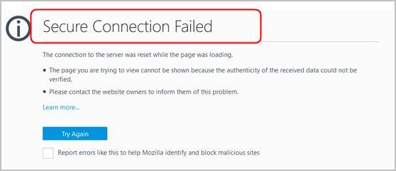WordPress Secure Connection Error