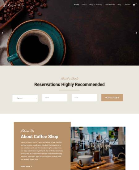 Coffee Shop WordPress Theme – CoffeeShop Pro