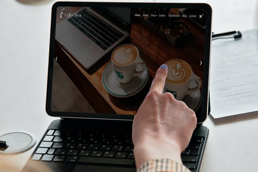 CoffeeShop Pro WordPress Template Tablet Image