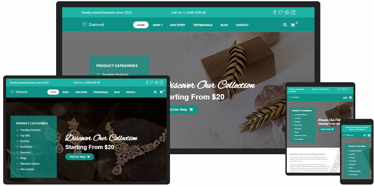 WordPress Theme Jewelry Store