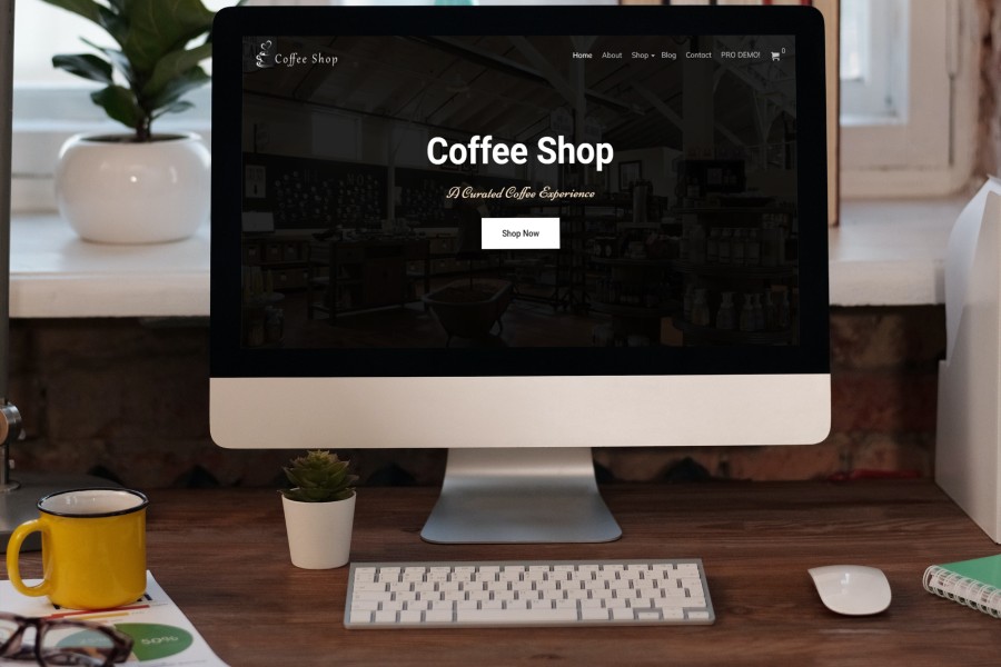 CoffeeShop Free Website Template Desktop Image