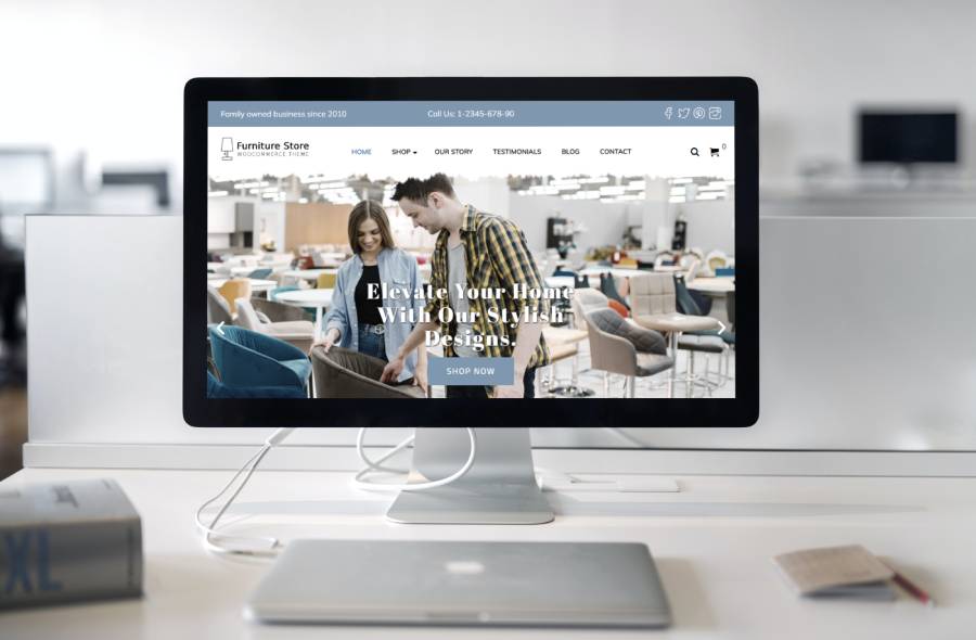 FurnitureStore  Website Template Desktop Image