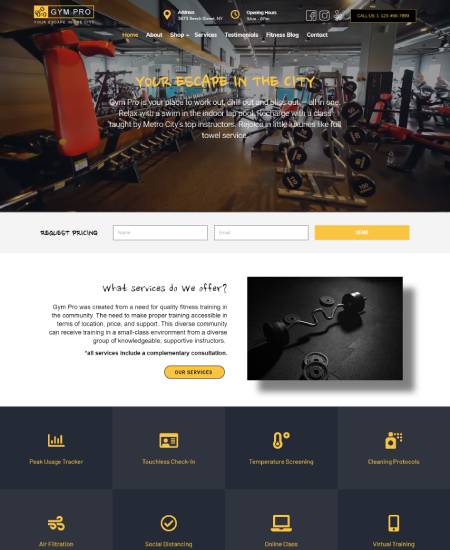 Gym WordPress Theme – Gym Pro