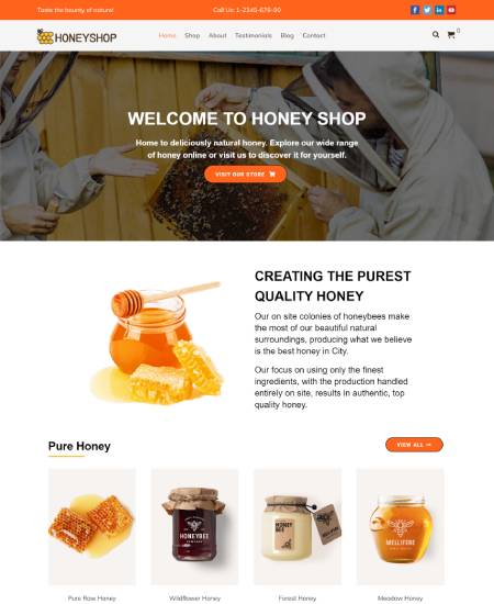 Honey Shop WordPress Theme – Honeyshop Pro