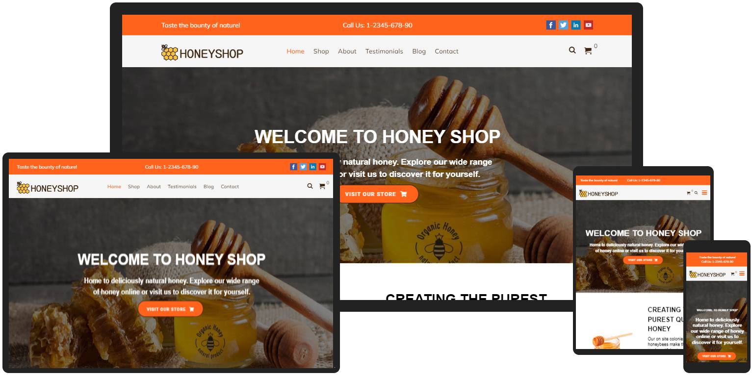 WordPress Theme Honey Shop Pro