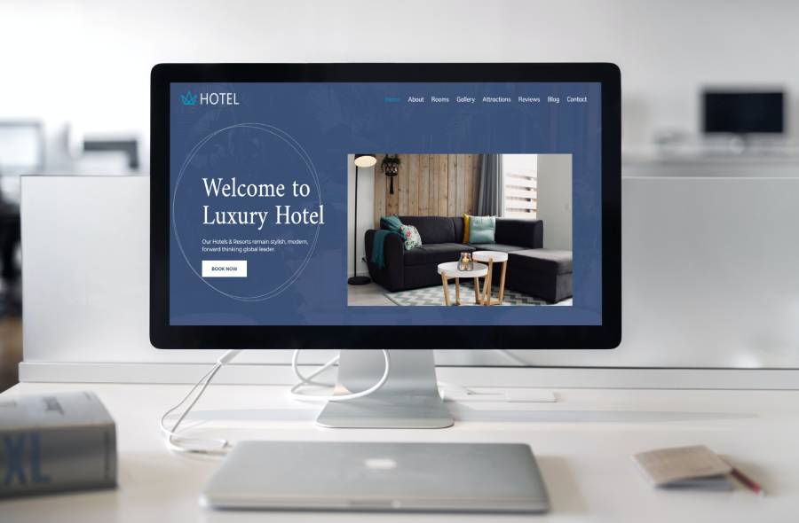 Hotel Pro Website Template Desktop Image