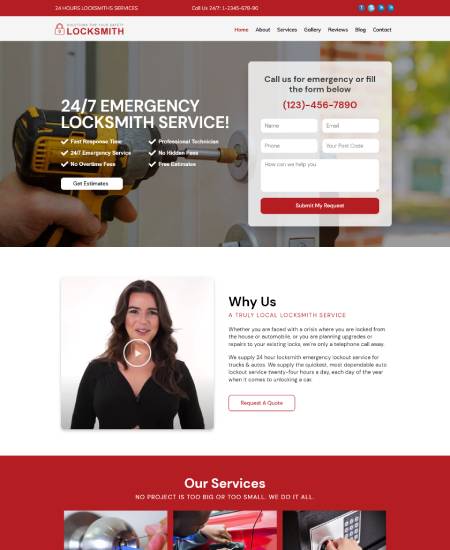 Locksmith Web site Template For Locksmith & Security Professionals