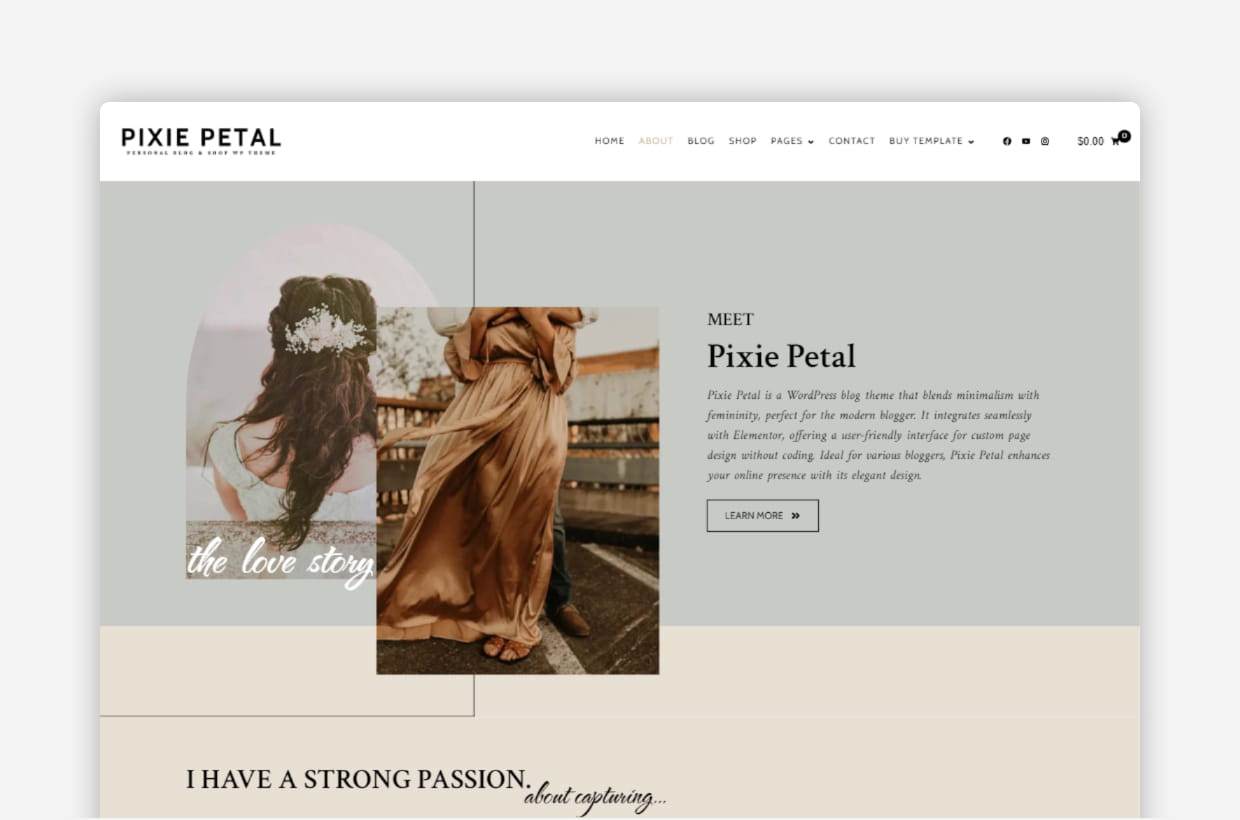 WordPress Theme Pixie Petal