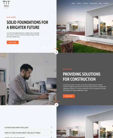 Construction Renovation WordPress Theme – Rebuild