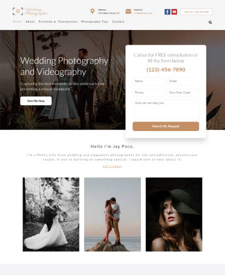 Wedding Photographer WordPress Theme – WeddingPhotographer Pro