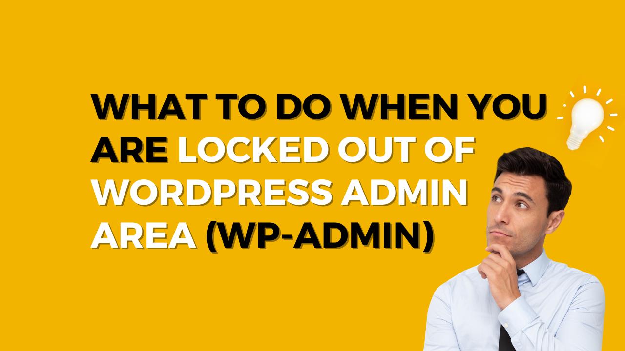 What to do when you are locked out of WordPress admin area (wp-admin)